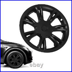 (Matte Black)Car Hub Caps Exquisite 4PCS Wheel Cover Hubcaps Waterproof For