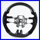 Matte Black Carbon Fiber Steering Wheel Suede For Ford Mustang 19-22 Facelift