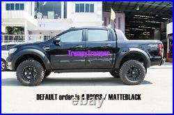 Matte Black Fender Flares Wheel Arch For Ford Ranger Xlt Xls Wildtrak 2015-2019