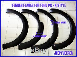 Matte Black Fender Flares Wheel Arches For Ford Ranger Px Xlt XL Wildtrak 12-15