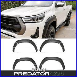Matte Black Fender Flares Wide Wheel Arches Body Kit For Toyota Hilux Mk9 2021+