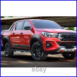Matte Black For Toyota Hilux Revo 15-19 Wide Wheel Arches Fender Flares Body Set