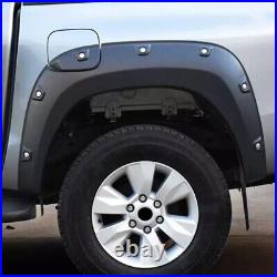 Matte Black For Toyota Hilux Revo 15-19 Wide Wheel Arches Fender Flares Body Set
