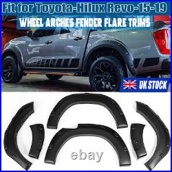Matte Black For Toyota Hilux Revo 15-19 Wide Wheel Arches Fender Flares Body Set