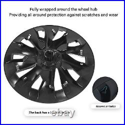 (Matte Black)Full Wheel Hub Rim Cover High Hardness Scratch Resistant Wheel Hub