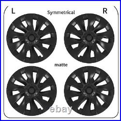 (Matte Black)Set Of 4 Hub Caps Premium Whirlwind Design Symmetrical Wheel Cover