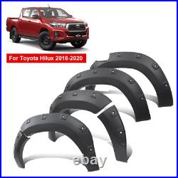 Matte Black Wheel Arches Fender Flares Body Kit for Toyota Hilux Rocco 2018-2020
