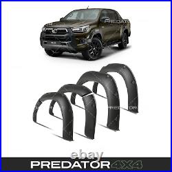Matte Black Wheel Arches Fender Flares Wide Body Kit For Toyota Hilux Mk9 2021+