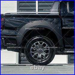 Matte Black Wheel Arches For Ford Ranger T9 Platinum With Sensor Holes 23+