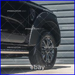 Matte Black Wheel Arches For Ford Ranger T9 Platinum With Sensor Holes 23+