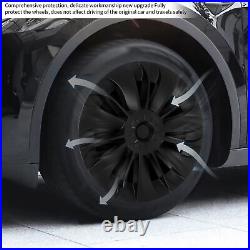 (Matte Black)Wheel Caps Protector Cover Surdy Easy To Install 19 Inch Tight Fit