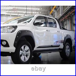 Matte Black Wide Wheel Arches Fender Flares BodyKit For Toyota Hilux Revo 15-19