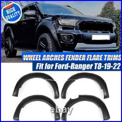 Matte Black Wide Wheel Arches Fender Flares Body Kit For Ford Ranger T8 2019-22
