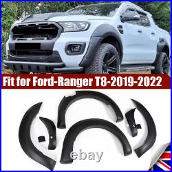 Matte Black Wide Wheel Arches Fender Flares Body Kit For Ford Ranger T8 2019-22