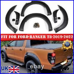 Matte Black Wide Wheel Arches Fender Flares Body Kit For Ford Ranger T8 2019-22