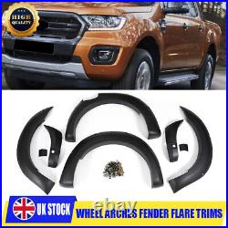 Matte Black Wide Wheel Arches Fender Flares Body Kit For Ford Ranger T8 2019-22