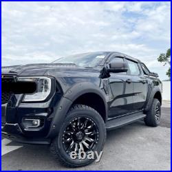 Matte Black Wide Wheel Arches Fender Flares Body Kit For Ford Ranger T9 2023-24