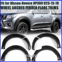 Matte Black Wide Wheel Arches Fender Flares For Nissan Navara D23 Np300 2014-20