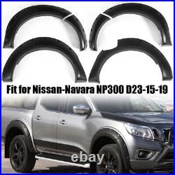 Matte Black Wide Wheel Arches Fender Flares For Nissan Navara D23 Np300 2014-20