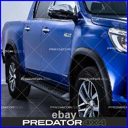 Matte Black Wide Wheel Arches Fender Flares For Toyota Hilux Mk8 15-20