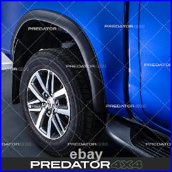 Matte Black Wide Wheel Arches Fender Flares For Toyota Hilux Mk8 15-20