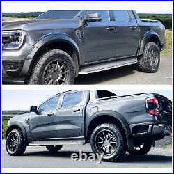 Matte Black Wide Wheel Arches Fender Flares Kit For Ford Ranger 2023+ Double Cab