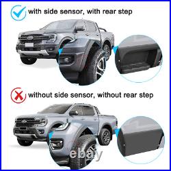 Matte Black Wide Wheel Arches Fender Flares Kit For Ford Ranger 2023+ Double Cab