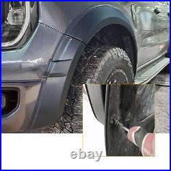 Matte Black Wide Wheel Arches Fender Flares Kit For Ford Ranger 2023+ Double Cab