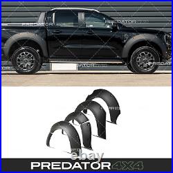 Matte Black Wide Wheel Arches Fender Flares Kit For Ford Ranger T9 XL Xlt 2023+
