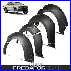 Matte Black Wide Wheel Arches Fender Flares Kit For Ford Ranger T9 XL Xlt 2023+