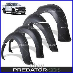 Matte Black Wide Wheel Arches Fender Flares Upgrade For Ford Ranger T8 19-22