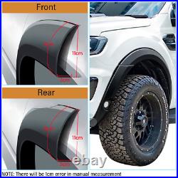 Matte Black Wide Wheel Arches Sensor Holes for Ford Ranger 2019-2022 Accessories