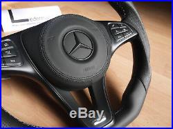 Mercedes AMG THICK FLAT steering wheel C GLE W205 CLS W218 W213 GLS GLE GLC GLA