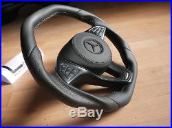Mercedes AMG THICK FLAT steering wheel C GLE W205 CLS W218 W213 GLS GLE GLC GLA