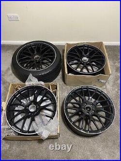 Mercedes C63 AMG 19 Forged alloy wheels with centre caps Matte Black