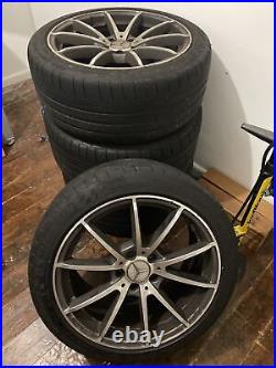 Mercedes C63 AMG 19 Forged alloy wheels with centre caps Matte Black