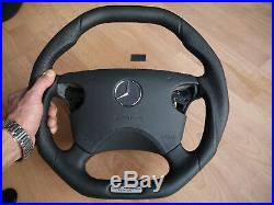 Mercedes W210 W208 CLK E55AMG CLK55AMG Steering Wheel flat bottom +leather SRS