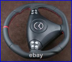 Mercedes custom steering wheel flat bottom paddle R171 W203 AMG SLK C class LCI