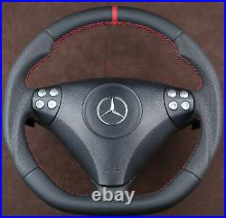 Mercedes custom steering wheel flat bottom paddle R171 W203 AMG SLK C class LCI