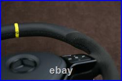 Mercedes steering wheel Piano black flat top & bottom W204 W218 W212 W463 W166