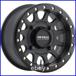 Method MR401 15x7 ET 13 4x136 HB 106 Matte Black with a Real Beadlock Wheel/Rim