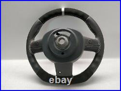 Mini Cooper Steering Wheel Flat Alcantara Jcw Custom R50 R52 R53 Grey Stitch