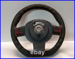 Mini Cooper Steering Wheel Flat Alcantara Jcw Custom R50 R52 R53 Red Stitch