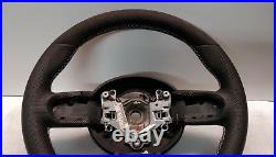 Mini Cooper Steering Wheel Flat Alcantara Jcw Custom R50 R52 R53 White Stitch