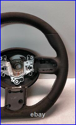 Mini Cooper Steering Wheel Flat Alcantara Jcw Custom R50 R52 R53 White Stitch