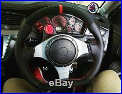 Mitsubishi Lancer Evolution Evo VII VIII IX Flat Bottom Steering Wheel! Leather