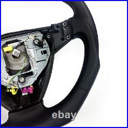 NBR Flat Bottom Perforated Sports Leather Steering Wheel for Saab 9-3 06-12