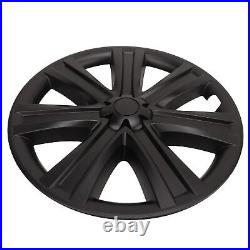 NEW 4PCS 19in Wheel Hubcaps Wheels Full Wrapped Turbine Style Matte Black For