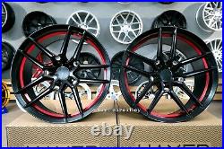 New 20 inch 5X115 Hellcat SRT style wheels BLACK RED FORGED for DODGE CHALLENGER