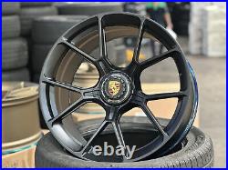 New 20 inch BLACKOUT FORGED PORSCHE GT3 RS Cayman 718 981 987 Boxster BLACK
